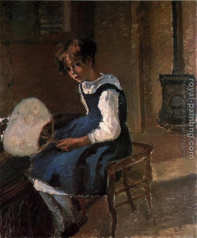 Camille Pissarro : Portrait of Jeanne with a Fan